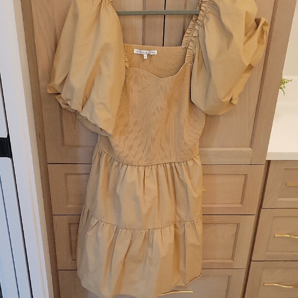 Endless Rose Ribbed Khaki Dress